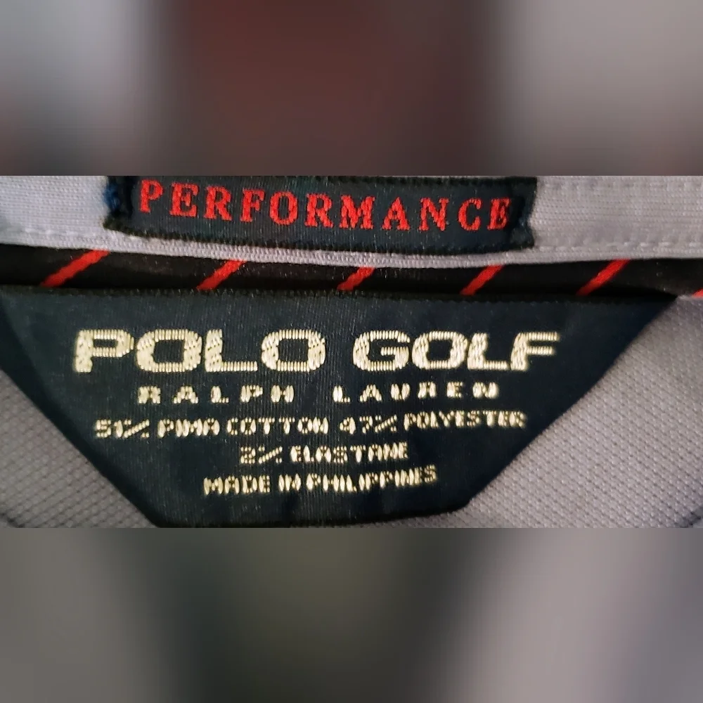 Polo Ralph Lauren Golf Performance Polo Shirt XL Stretch Blue Purple Per…
